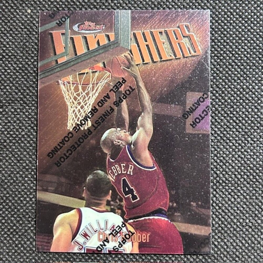 1997-98 Topps Finest Chris Webber Finishers #27 Washington Wizards w/ Film Peel
